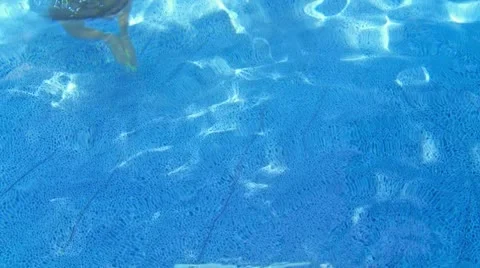 Finishing Swim Stock Footage 22795322