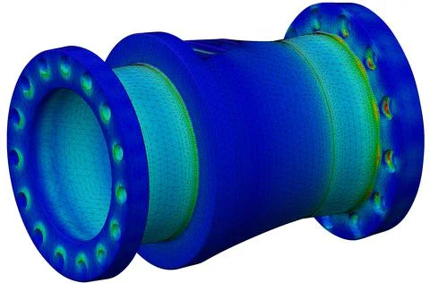 Finite element analysis - 3D Illustration Stock Illustration