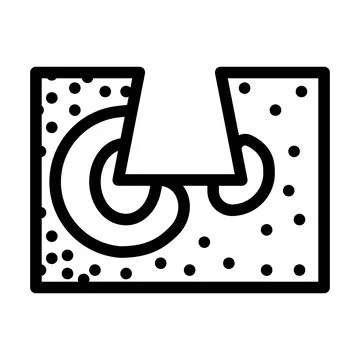 Finite element analysis mechanical engineer line icon vector illustration Illustrazione stock