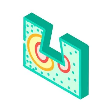 Finite element analysis mechanical engineer isometric icon vector illustration Stock Illustration