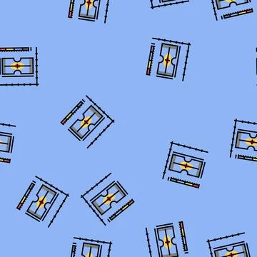 Finite element analysis mechanical engineer vector seamless pattern Stock Illustration