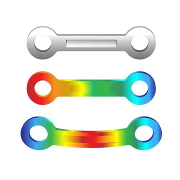 Finite element analysis of mechanical parts Stock Illustration