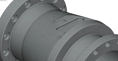 Finite element analysis mesh analysis- 3d ilustration Stock Illustration