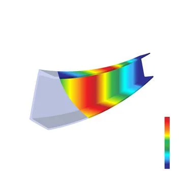 Finite element analysis of steel Stock Illustration