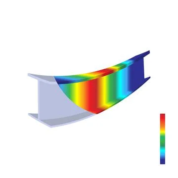 Finite element analysis of steel Ilustración de archivo