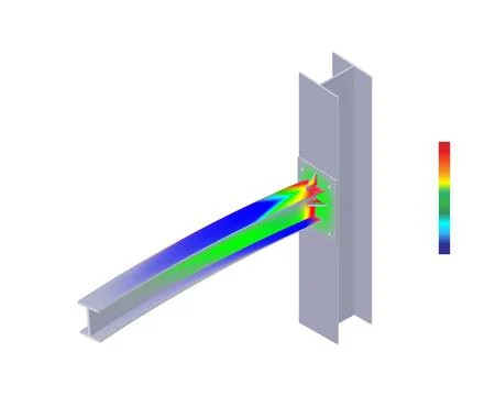 Finite element analysis of steel Stock Illustration