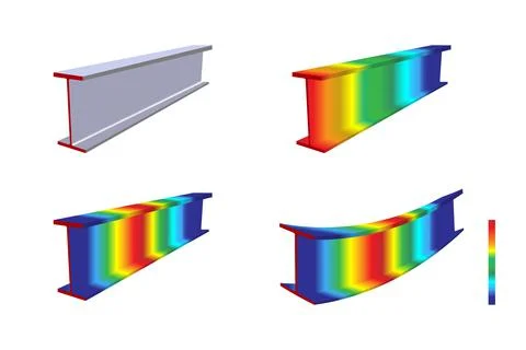 Finite element analysis of steel Ilustración de archivo