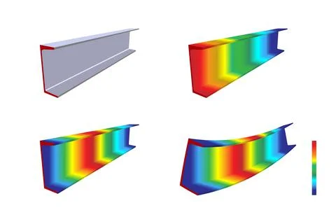 Finite element analysis of steel Illustrazione stock