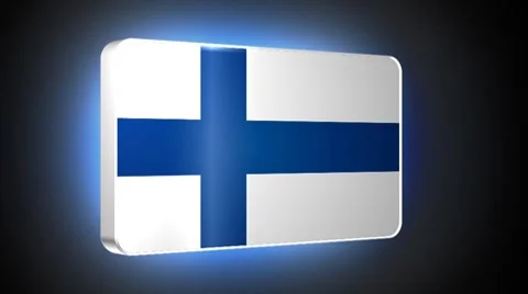 Finland 3d flag Stock Footage 7750018