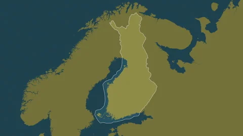 Finland with Aland map - solid. Border. Pattern. Stock Footage 273584825