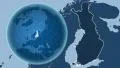 Finland and Globe. Solids 4k or 4k+ Resolution