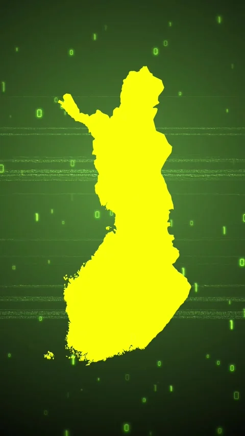 Finland Digital Map Intro Stock Footage 258835742