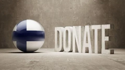 Finland. Donate  Concept Stock Illustration