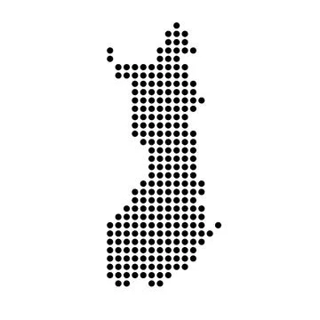 Finland dotted vector map Stock Illustration