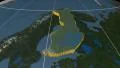 Finland extruded. Blue Marble. Graticule. 4k or 4k+ Resolution