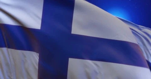 Finland Flag, 3D render animation Stock Footage 115498463