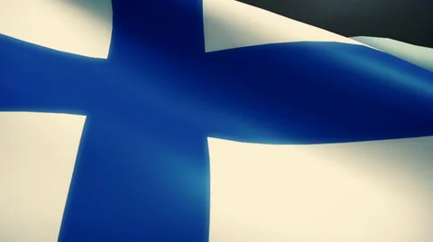 Finland  Flag Animation Loop Stock Footage 38007675
