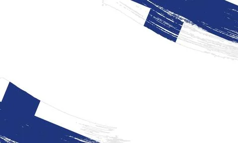 Finland Flag with Brush Stroke Effect, Grunge brush stroke. Watercolor pain.. Stock Illustration
