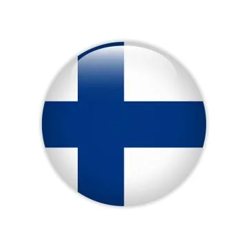 Finland flag on button Stock-Illustration