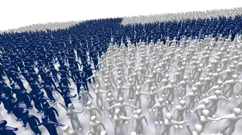 Finland Flag Crowd Video stock 34582220