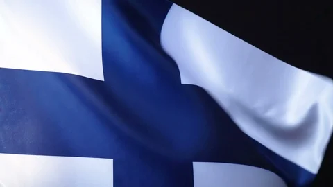 Finland Flag Flapping Video stock 118966948