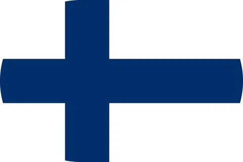 Finland flag in flat oval design Illustrazione stock