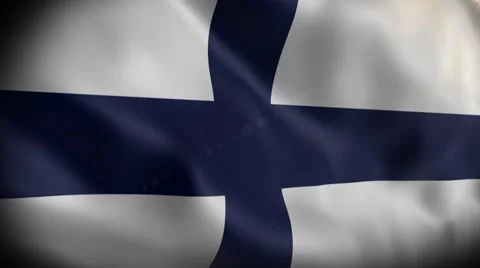 Finland Flag Stock Footage 48595275