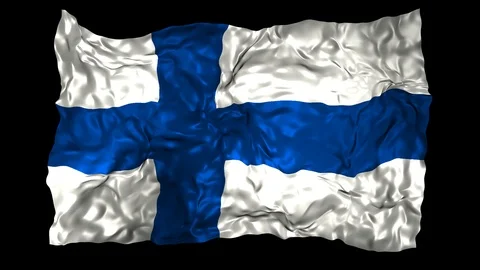 Finland flag Stock Footage 110806450