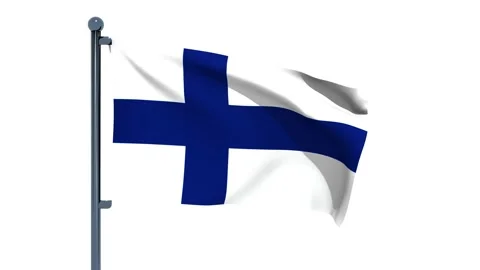 Finland Flag Stock Footage 150196831