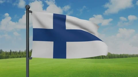 Finland Flag Stock Footage 151862404