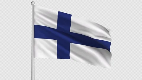 Finland Flag Video stock 208474741