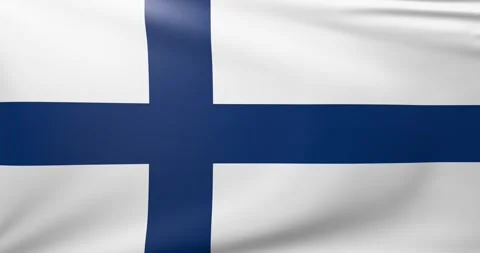 Finland flag Stock Footage 302741442