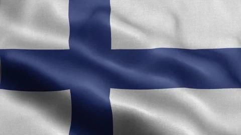 Finland flag Front Stock Footage 318665372