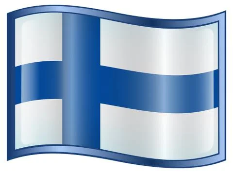 Finland flag icon. Illustration