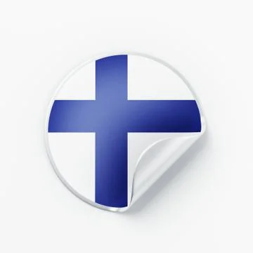 Finland Flag Icon Stock Illustration