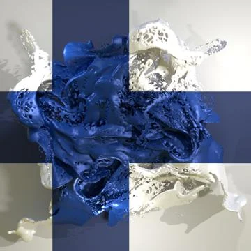Finland flag liquid Stock Illustration