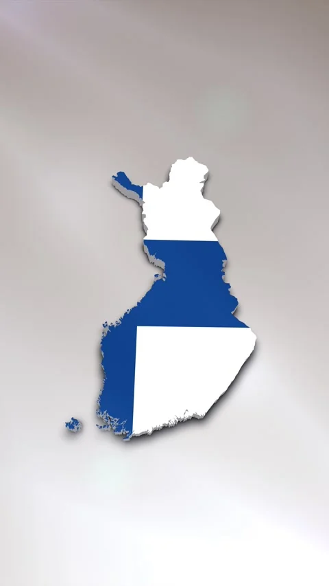 Finland Flag on Map Video stock 278173125