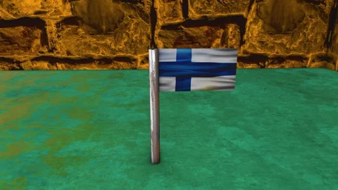 Finland Flag Post - Dolly Shot Stock Footage 270971615