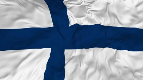 Finland Flag Seamless Looping Background Waving Slow Motion Stock Footage 234309282