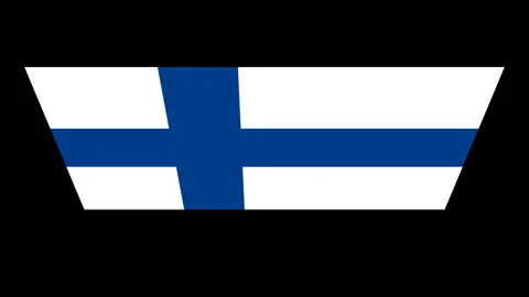 Finland flag turning vertically Stock Footage 88429466