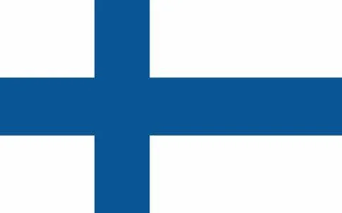 Finland flag vector graphic. Rectangle Finnish flag illustration. Finland cou 스톡 일러스트
