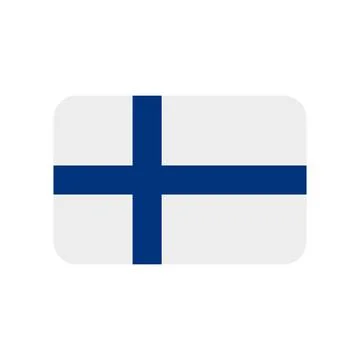 Finland flag vector icon on white background Stock Illustration