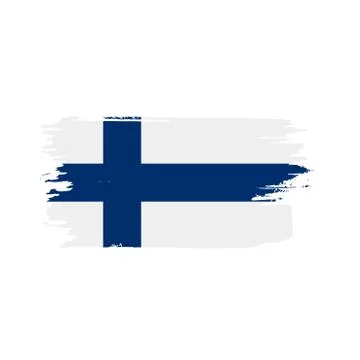 Finland flag, vector illustration Stock Illustration