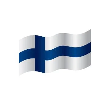 Finland flag, vector illustration Stock Illustration