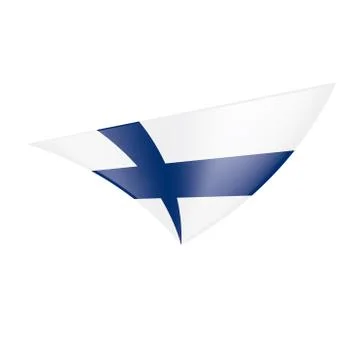 Finland flag, vector illustration Stock Illustration