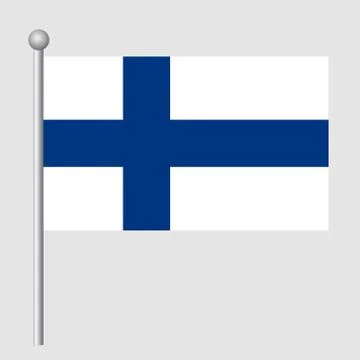 Finland flag vector template background realistic copy Stock Illustration