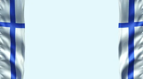 Finland flag waving loop + alpha Stock-Footage 5626436
