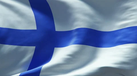 Finland flag waving seamless loop  4K Stock Footage 49061238