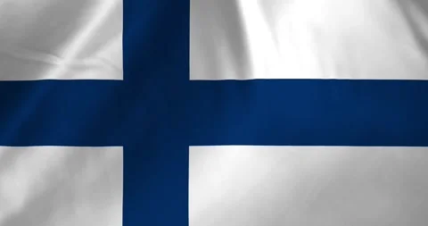 Finland flag waving with the wind background loop video animation Vídeos de archivo 327171944