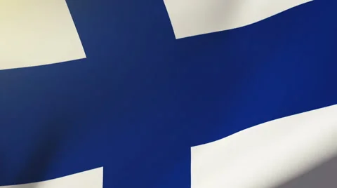Finland flag waving in the wind. Looping sun rises style.  Animation loop Stock Footage 47971130